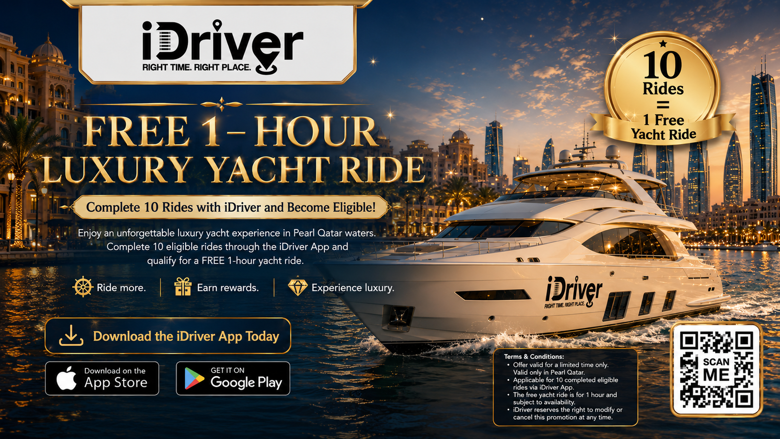 Free 1-Hour Luxury Yacht Ride